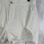 Chelsea and Violet C & V shorts womens size 28 white denim distressed festival Photo 1