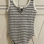 ZARA  Small Bodysuit Tank Top Black and White Striped Photo 0