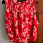 Ava & Viv NWOT Red 2x Ava Viv tank top. Stretchy on top and floral pattern Photo 0