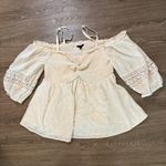 Torrid Cream Off-Shoulder Blouse Peasant Cottagecore Milkmaid Size 1 (1X 14/16) Photo 0