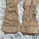 Charlotte Russe suede ruched tan tall heel boots sweater cuffs women Size 10 Photo 6