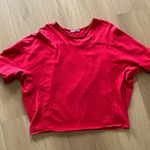ZARA  Red Ruched Top Photo 1