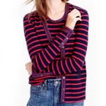 J.Crew Blue & Pink Metallic Striped Cardigan Photo 12