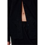 H&M NWOT 100% Cotton Pajamas with Eyelet Embroidery in Black | Size L Photo 2