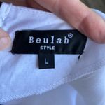 Beulah Style Women's White Linen Tunic Dress Size L Photo 7