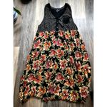 Vintage‎ 90s Whimsigoth Floral Maxi Dress 20 Grunge Dark Romantic Ethereal Boho Black Size 20W Photo 1
