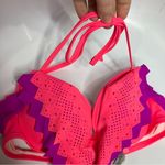 PINK - Victoria's Secret PINK Victoria’s Secret bikini top hot pink size small Photo 0