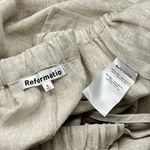Reformation  Ethan Linen Women Pant, Oatmeal, size S Photo 7