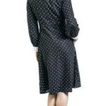 Timeless London Black & White Polka Dot Bow Front Dress Rockabilly 8/M Photo 1