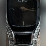 Citizen Eco-Drive Ladies Watch Crystals Black Dial and Bracelet Solar Powered Photo 5