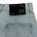 Veronica Beard  Grant Wide-Leg Raw Hem Aire Cropped Jeans Button Fly Flare 29 Photo 7