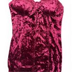 Bear Dance Burgundy velvet body con mini dress baddie romantic sexy goth holiday party Photo 3