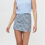 Urban Outfitters 🔵 SALE 3/$25 LANDON SEAMED BLUE CHECKERED PLAID COTTON LINED Photo 0
