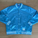 Mitchell & Ness  Full Snap Jacket Satin Size 2XL Blue Photo 0