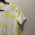 ZARA Victoria's Secret PINK Yellow Tie Dye Short Sleeve T-Shirt Size Small Photo 2