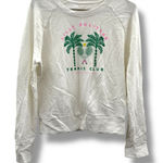 Lilly Pulitzer Lilly Pulitzer Tennis Club Sweatshirt Women’s Size Small White Graphic Pullover Photo 0