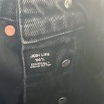 ZARA Button Fly High Rise Straight Leg Raw Hem Jeans | Mineral Faded Black | 2 Photo 8