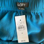 Loft Teal Lace Hem Satin Shorts Photo 4