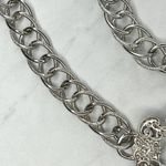 Silver Tone Open Buckle Tassel Metal Chain Link Belt One Size (OS) Y2K ✨ Photo 3