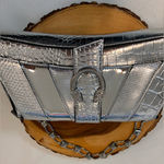 ALDO  Scylla Synthetic Medium Silver Tone Shoulder Bag Chain Strap & Serpentine Photo 1