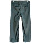 Loft  Ankle Crop Chino Straight Leg Pants Mid Rise Green Pockets Stretch Size 2 Photo 1