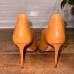Coach  New York Tan Leather Women's Peep Toe Heels Photo 3