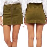 Free People Green Denim Skirt Mini Photo 1