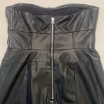 Free People Mira Strapless Corset Faux Vegan Leather Midi Dress Black Size 6 Photo 11