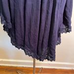 Angel Biba  Off Shoulder Blouse Navy Crochet Photo 3