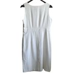 Liz Claiborne Women Shift Dress 12 Ivory Gold Tone Chain Waist Career Cocktail Photo 2