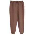 Nuuds Womens Oversized Brown Fleece Lined Classic Sweatpants Joggers Size M Size M Photo 2