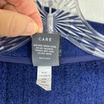 REI Womens Fleece Jacket Size Small Full Zip Snap Mock High Collar Blue Sweater Photo 7