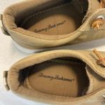 Tommy Bahama tan Canvas no tie leather laces Boat Shoes women sz 8 Photo 6