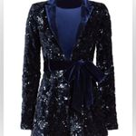 Alexis 
Pamina Sequin Romper In Blue Photo 3