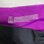 Victoria's Secret Cropped Color Block Black/Pink/Grey/Pink Mesh Leggings-Med Photo 4