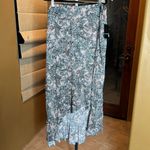 NWT I.N. Studio hi low maxi skirt floral paisley ruffle Olive Orange Size 3X Green Photo 3