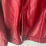 wilson's leather Wilson’s Leather Maxima Red Leather Jacket Bikercore Zip Up Vintage Y2K Photo 2