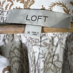 Loft Women's Brown Paisley Print Flutter Sleeve Square Neck Top Size M Photo 4