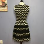 Betsy and Adam Black / Silver Chevron Striped Sleeveless Cocktail Dress Size 8 Photo 8