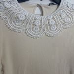 ZARA top with white lace collar Photo 3