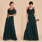 Birdy Grey • Jane Convertible Chiffon Dress bridesmaid formal Emerald green gown Photo 1
