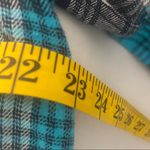 Tool Jeans Womens Top Medium Blue Blouse Flannel Button Casual Distressed Photo 6