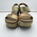 OTBT  Women's Bronze Bushnell Leather Wedge Platform Sandals Size 9 Photo 4