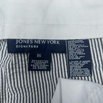 Jones New York  Black and White Striped cropped pants size 16 Photo 5