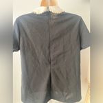 Black Top with Pearl Collar Size M Photo 1