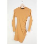 Lulus Show Off a Little Mustard Yellow Ribbed Cutout Bodycon Dress Size M Photo 3