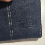 Tignanello Wallet Women's Trifold Organizer Clutch Blue Pebbled Genuine Leather Photo 11