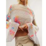 Free People Mandy Mended Pullover Size Small NEW Distressed Grunge Whimsical Photo 1