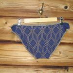 Becca NWOT  Blue Crochet Wanderlust Hipster Bikini Bottoms XL Photo 4