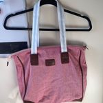 Adidas Red Gingham Zippered Tote Bag Photo 0